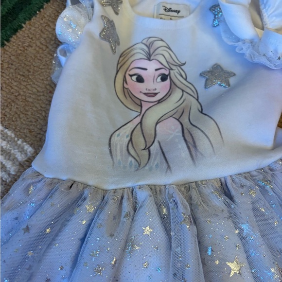 Girls' White and Silver Star Dress - Picture 5 of 5